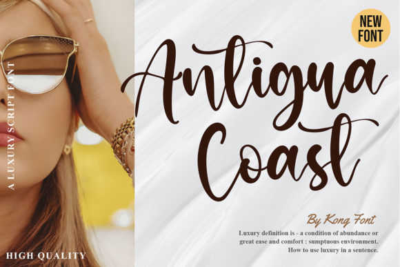 Antigua Coast: A Modern Handwritten Script for Creative Projects