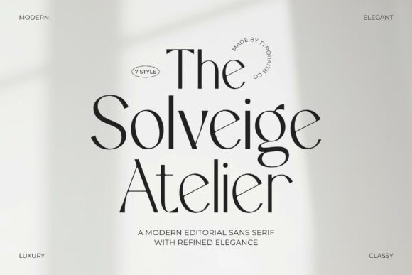 The Solveige Atelier: A Typeface for Elevated Branding